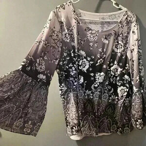 Flowy & Comfy Croft & Barrow Lightweight XXL Blouse with Butterfly Sleeves